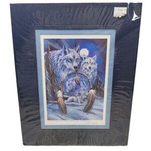 Jody Bergsma Wolf Art Print 8x10 Blue Nothing Can Hold Back A Dream Matted